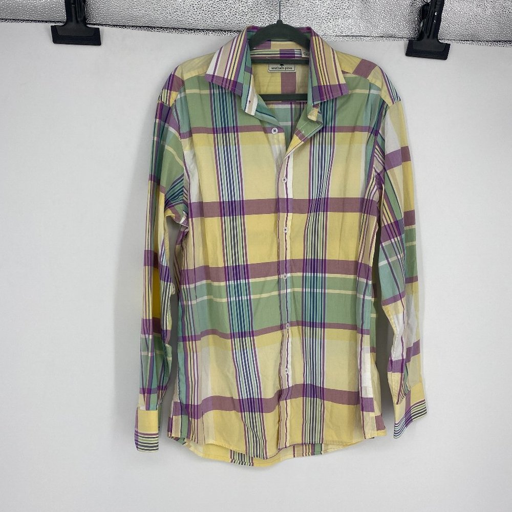 Southern Pines | Size M. Yellow Plaid Shirt